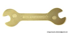 Campagnolo Gold Plated Cone Wrench 15-16mm Vintage Tool Made in Italy Eroica Rac