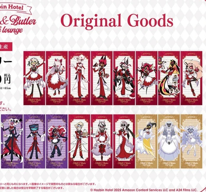 Hazbin Hotel BIG Tapestry Velvet Animate Cafe Japan Exclusive Mar