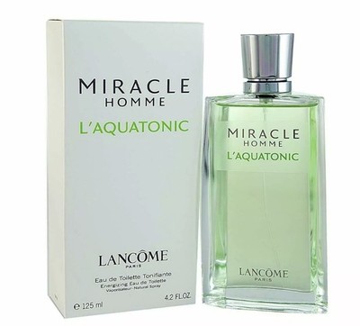 Miracle Homme L' Aquatonic by Lancome 4.2oz 125ml EDT Spray Men RARE NEW SEALED