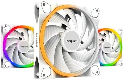 be quiet! Light Wings White 140mm PWM High Speed Triple Pack Premium ARGB Coo...