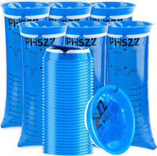 Phszz 40 Pack Vomit Bags Disposable, Leak Resistant Barf Bags, Portabl
