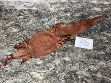 Brown Genuine Caiman Crocodile Hide Leather Skin real alligator Croc 35