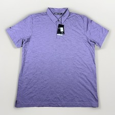 NWT Travis Mathew Shirt Mens Auckland Slub Polo Golf Performance 2XL Purple Sage