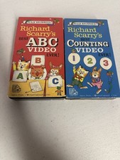 Richard Scarry's Best Counting Video Ever  Best ABC Video Ever Lot of 2 VHS
