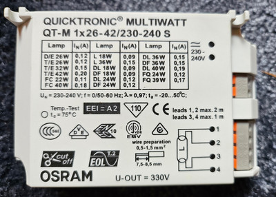 Osram Quicktronic Multiwatt QT-M 1x26-42/230-240S