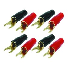 Audiopipe Gold Plated Spade Terminals 8-Gauge 4 Pair 