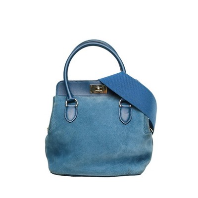 HERMES Toolbox 20cm Coral Blue(7C) 2012 Shoulder Bag