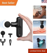 Super Mini Massage Gun Deep Tissue, Handheld Muscle Massager with 4 Heads, Pe...