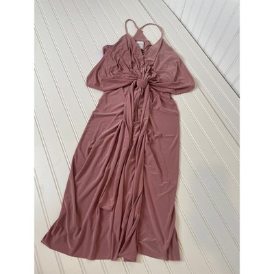 NWT MISA Los Angeles Blush Jersey Knit Sleeveless Cocktail Mini Dress Draped XS