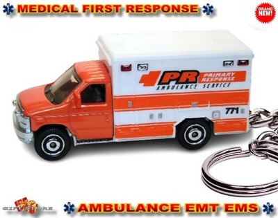        RARE KEYCHAIN AMBULANCE EMS/EMT PARAMEDIC PR RESCUE  GREAT GIFT  