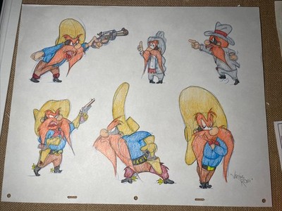 LOONEY TUNES Animation Cel art Chuck Jones Cartoons VIRGIL ROSS Yosemite Sam  X1