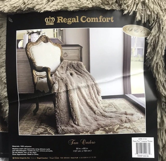 regal comfort faux fur throw