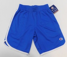 Champion Boy's Shorts Blue White SIZE S/8 Logo Mesh Activewear NEW
