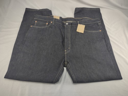 LEVIS 505 Regular Fit Jeans Big & Tall Dark Wash Blue Rigid Special Treatment - Picture 10 of 13
