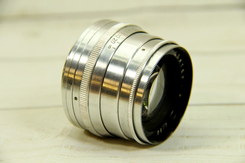 Lente telémetro vintage soviética JUPITER-8 2/50 montura M39 / plateada Foto 3 de 4