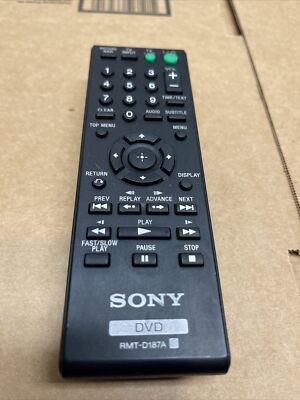 Sony RMT-D187A DVD Remote Control DVP-NS611HP NS710 SR101B SR200e Tested Working