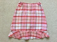 Oilily Girl  s Plaid Linen/Cotton Wrap Skirt, Sz 128 or Sz 8/9