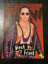 BRET "THE HITMAN" HART 1998 Topps WCW / NWO Wrestling Stickers - S8