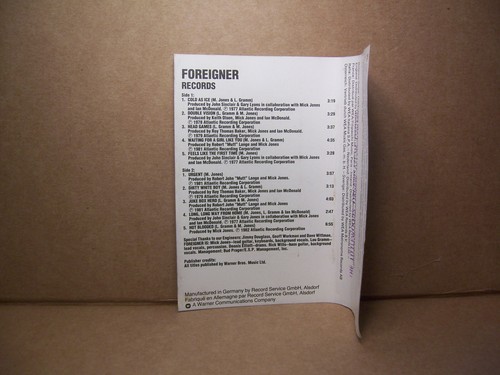 Foreigner ‘Records’ Cassette Tape Album 1982 - Picture 2 of 2