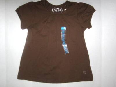 The Childrens Place Girls size 4T Brown short sleeve swing top NWT
