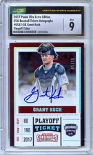 2017 Elite USA Ticket AUTOGRAPH 5/15 GRANT KOCH Arkansas Razorbacks CSG 9