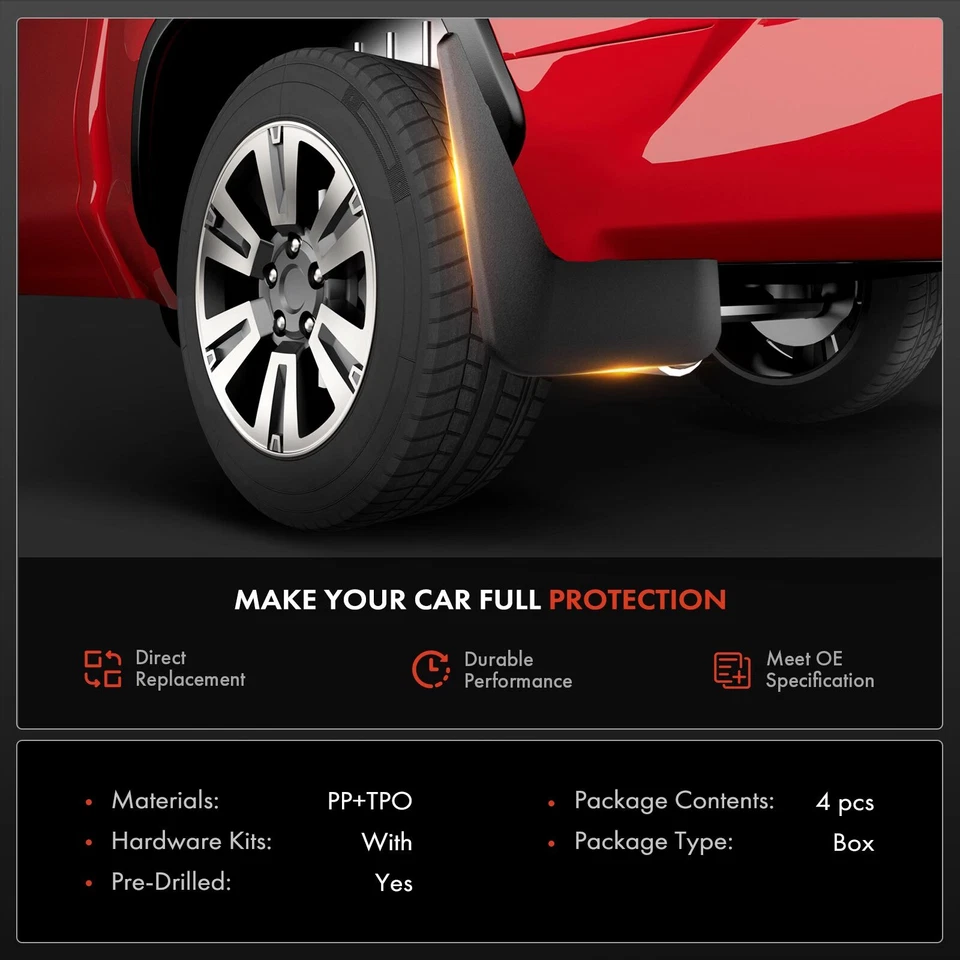 4x Mud Flaps Splash Guards Mudguards for Land Rover Range Rover Evoque 2020-2024 - Image 2 of 4