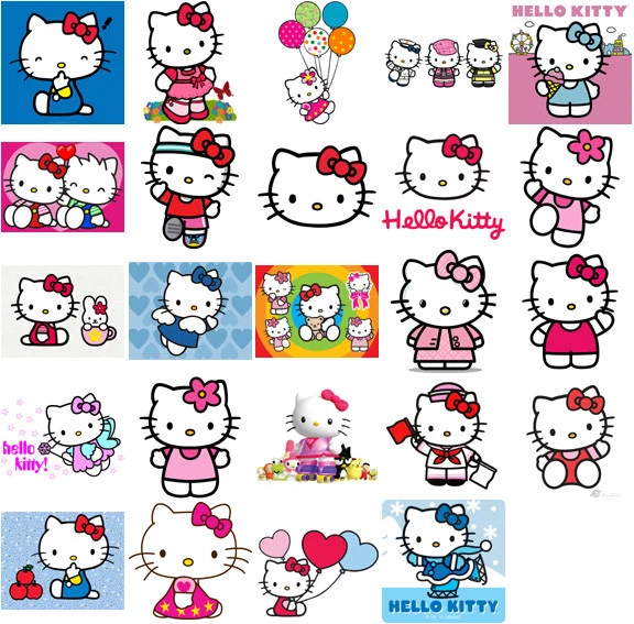 Halloween Hello Kitty Patches Iron on Heat Transfers For Clothes