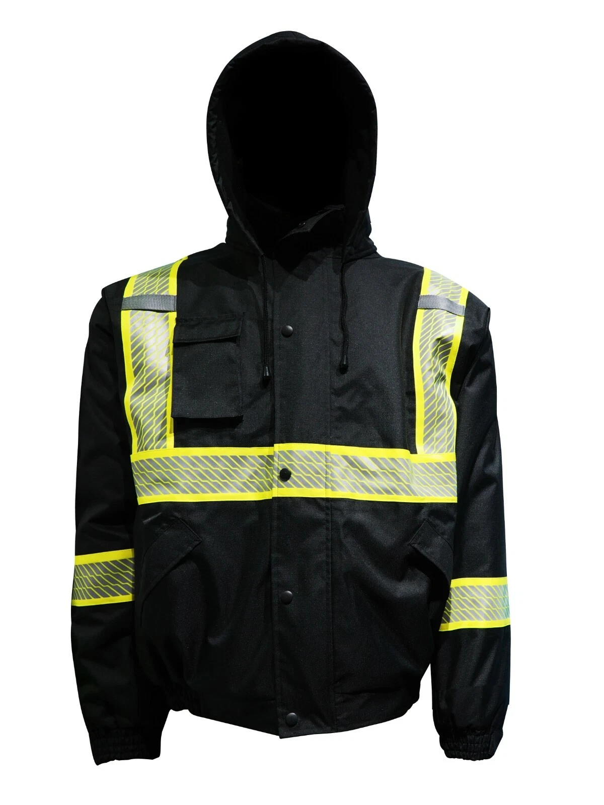 Hi Vis Class 3 Insulated Safety Jacket Bomber Jacket Coat Fleece Reflective  image 12