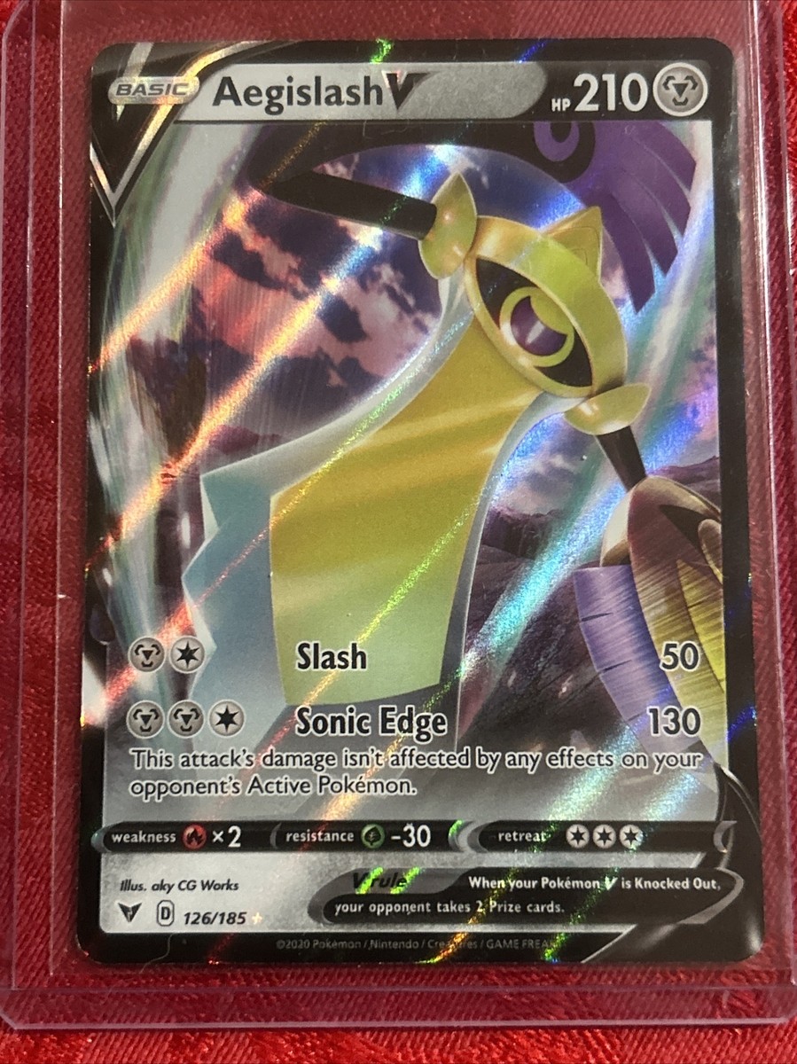 Aegislash V - 126/185 Ultra Rare Vivid Voltage Pokemon TCG NM Aegislash V - 126/185 Ultra Rare Vivid Voltage Pokemon TCG NM