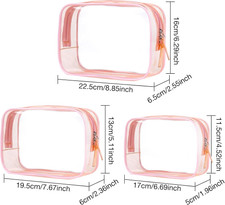 Buste Per Liquidi Da Viaggio - 4 Pezzi 20x20cm Trasparenti E Impermeabili Per Aeroporto