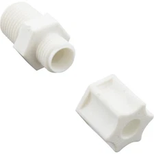 Compression Fitting, Generic, 1/4"mpt x 1/4" Tube, Plastic