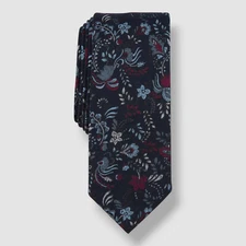 Bar III Men's Blue Tobago Botanical Skinny Cotton Tie 57 x 2.5