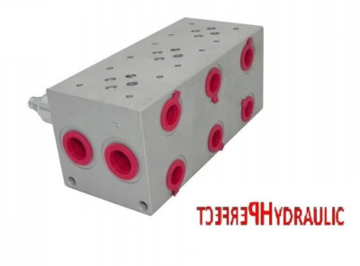 Cetop 3 NG 06 Grundplatte 3 Sektionen Anschlussplatte mit DBV 3 fach Hydraulik