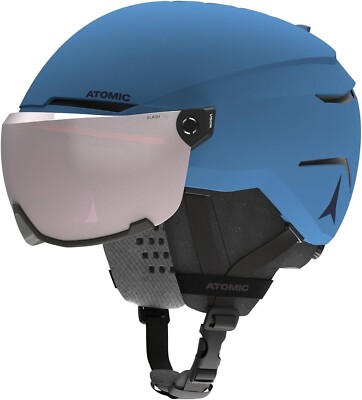 ATOMIC SAVOR VISOR JR Skihelm mit Visier - Blau- Größe S- Für Kinder & Jugend