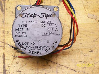 SANYO DENKI STEP-SYN STEPPING MOTOR TYPE 103-771-18 , 4240593 | eBay