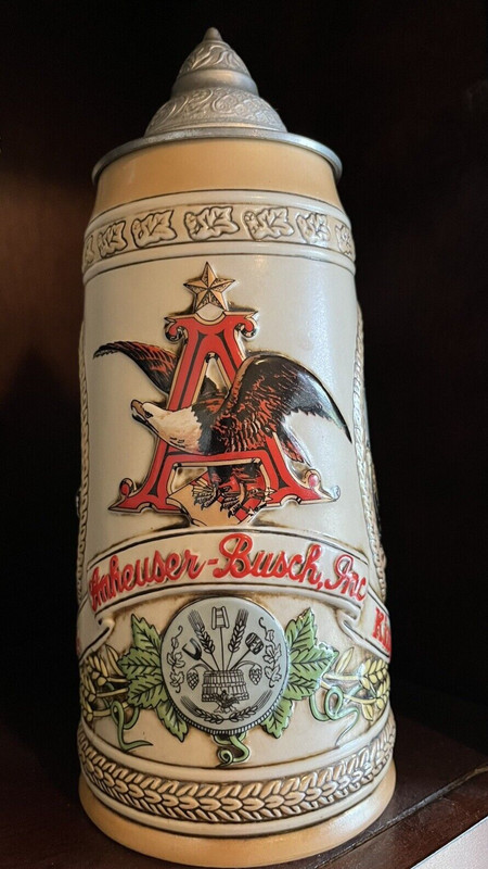 Limited Edition Ceramarte Budweiser Beer Stein, Anheuser-Busch “H" Series #73564