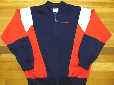 red white and blue adidas track jacket