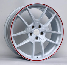 19 Set Of 4 Flow Formed Wheels For Honda White Red Rims Crv Hrv Civic Accord
