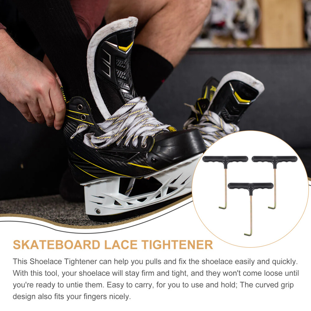 3 Pcs Iron Skate Shoe Hook Lace Puller Tightener Pulling Tool Tightening Tools - View #3