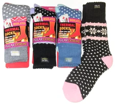 Womens Polar Extreme Insulated Moisture Wicking Cushioned Thermal Crew Socks