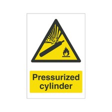 Pressurized Cylinder Health and Safety Sign Sticker