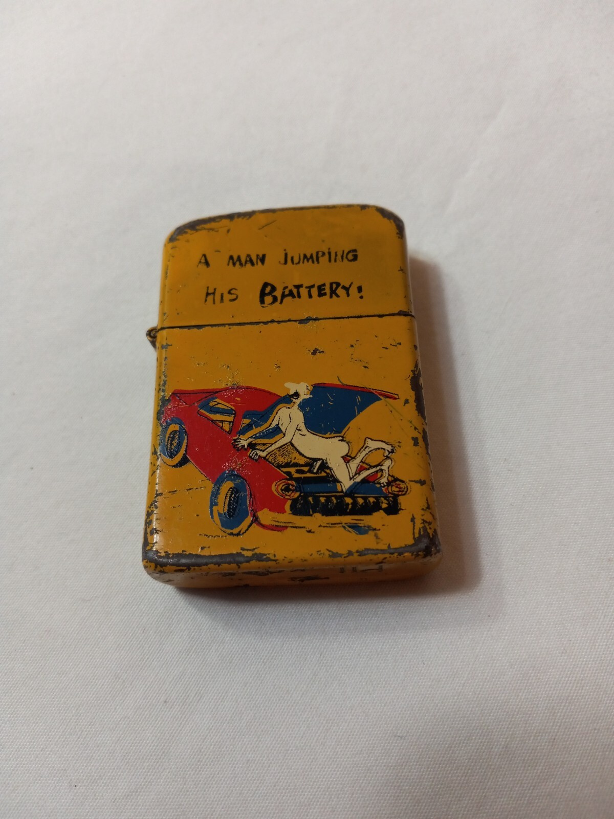 PII Korea Lighter Vtg Cartoon on Front still has spark