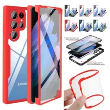 Fr Samsung S25 Ultra S25FE S24 A54 Shockproof Clear Rubber Screen Protector Case