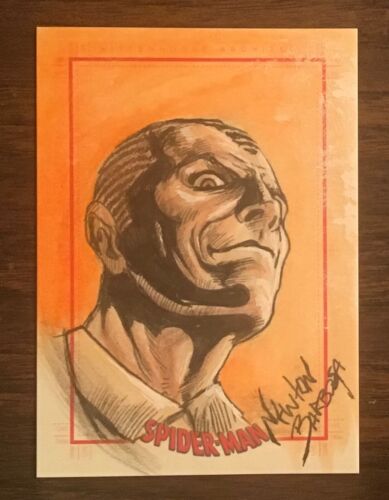 Green Goblin 2009 Spider-Man Archives color sketch card 1/1 Newton Barbosa - Picture 1 of 2