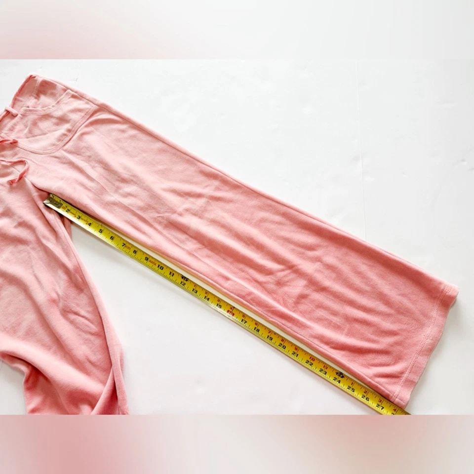 Pantalones deportivos Energie Y2K de terciopelo para mujer pequeños tiro bajo bebé rosa felpa años 90 acampanados Foto 4 de 4