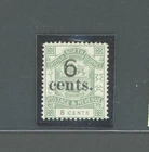 1891-92 North Borneo, Stanley Gibbons No. 55 - 6c. on 8c. yellow green - MNH**