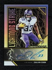 2019 Obsidian Lightning Strike Electric Etch Yellow 1/10 Dalvin Cook Auto 1q7k