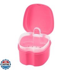 Annhua Denture Retainer Container Case Cleaning,Denture Bath Box False Teeth