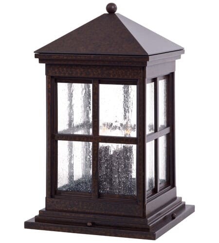 The Great Outdoors 8567-51 Berkeley 4-Light Column Mount in Rust