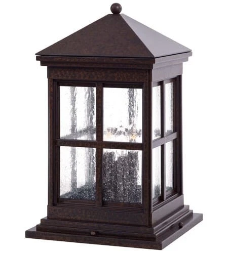 The Great Outdoors 8567-51 Berkeley 4-Light Column Mount in Rust - Picture 1 of 1